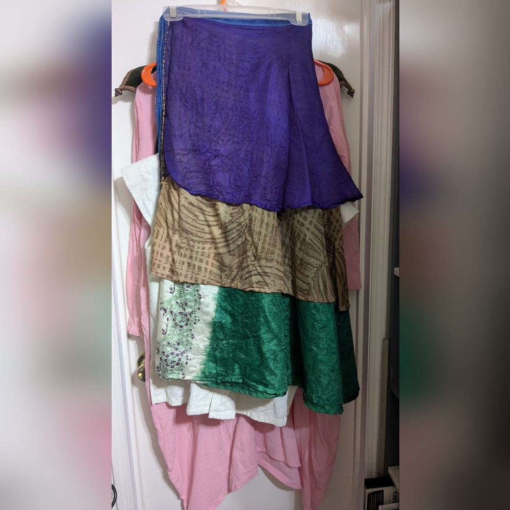 Rayon wrap skirt